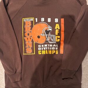 Cleveland Browns 1989 AFC Champs Brown Sweater